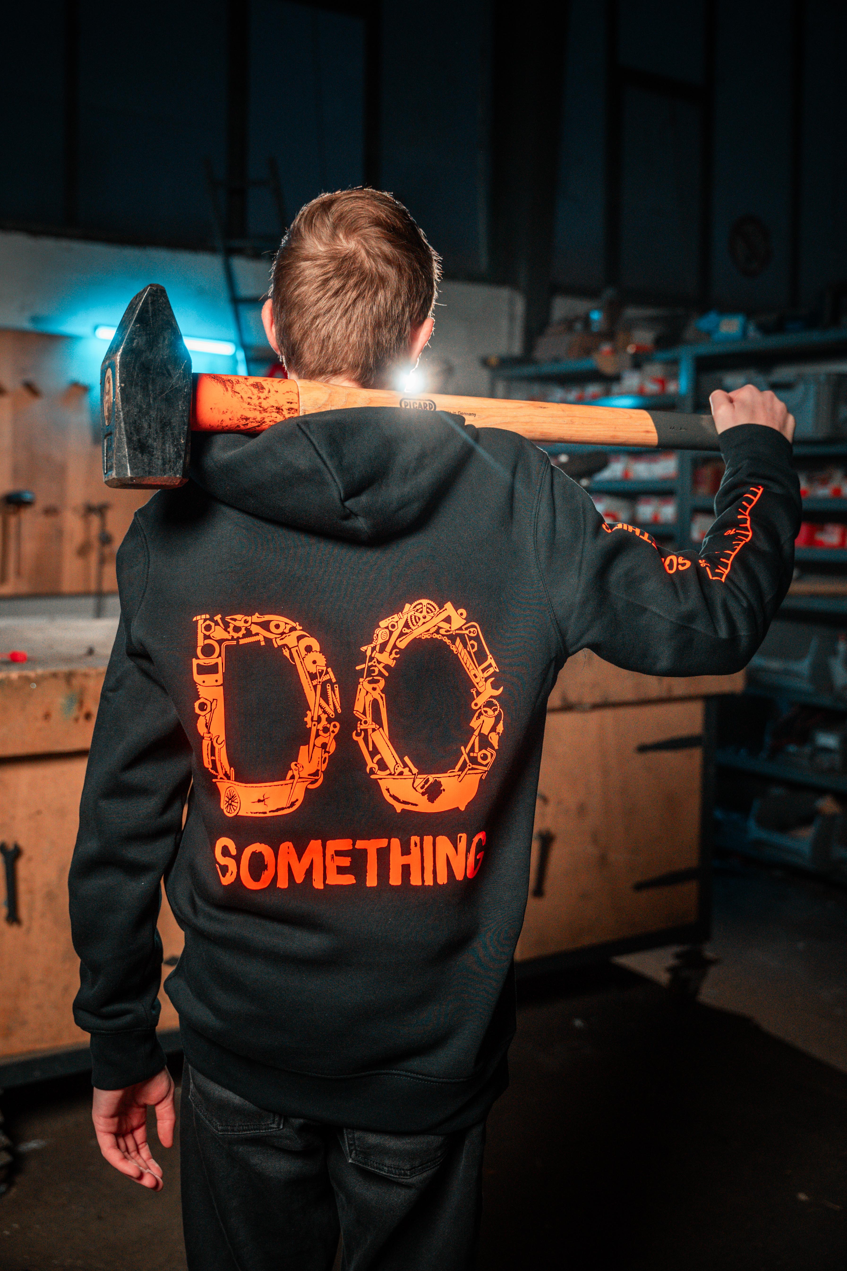 Werkzeug Hoodie – Neon Orange - Kinder